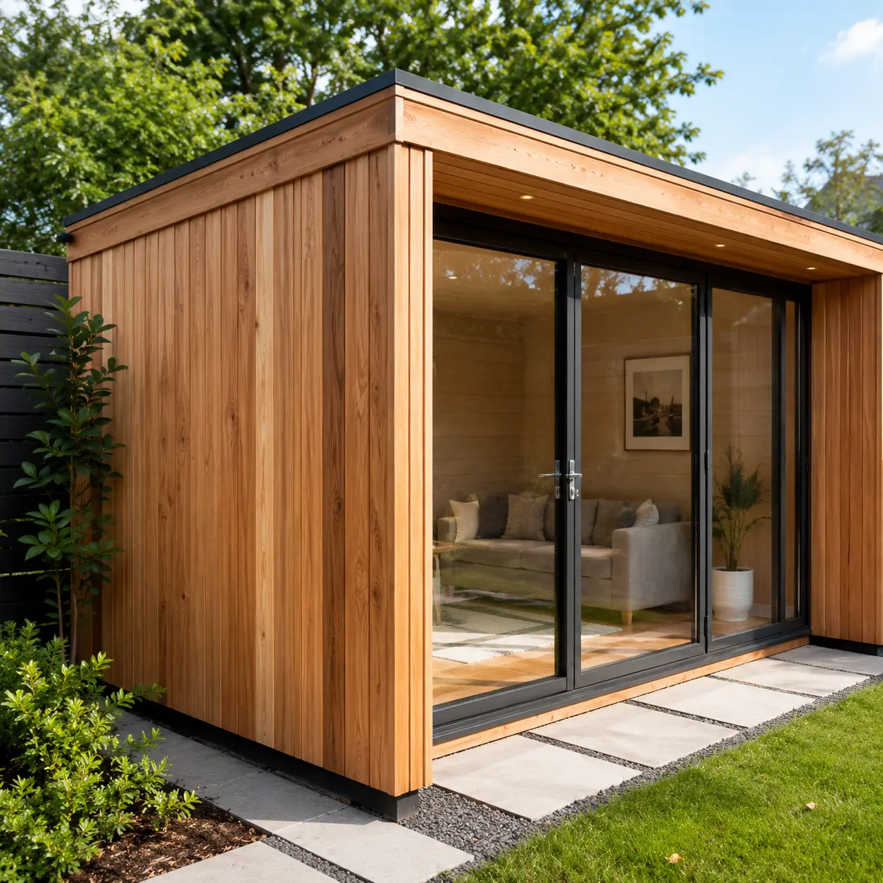Cedar L Angle 44x44mm 3660mm timber corner trim profile piece showing its L-shape.