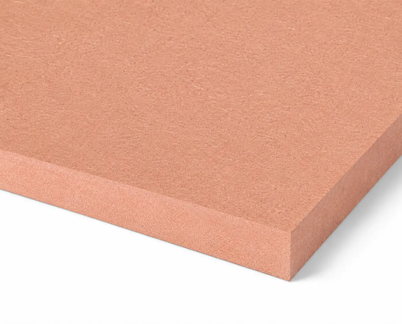 Close-up corner of a Fire Retardant HD MDF Sheet measuring 2440x1220mm with 6mm thickness.
