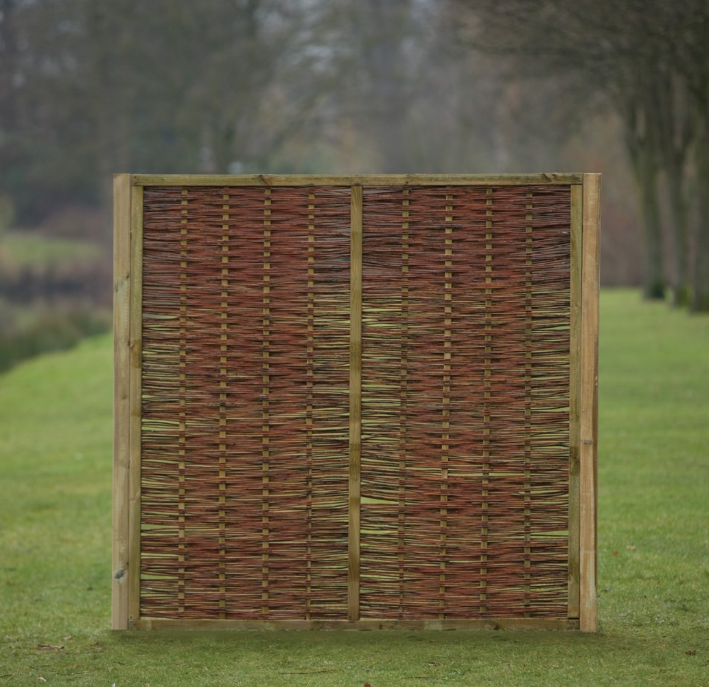 Framed Willow Garden Fence Panel