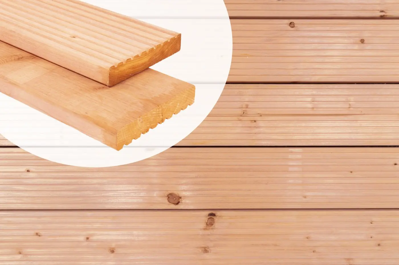 Ecowood Decking Board Smooth Smooth 5000mm highlighting the grooved underside profile details.