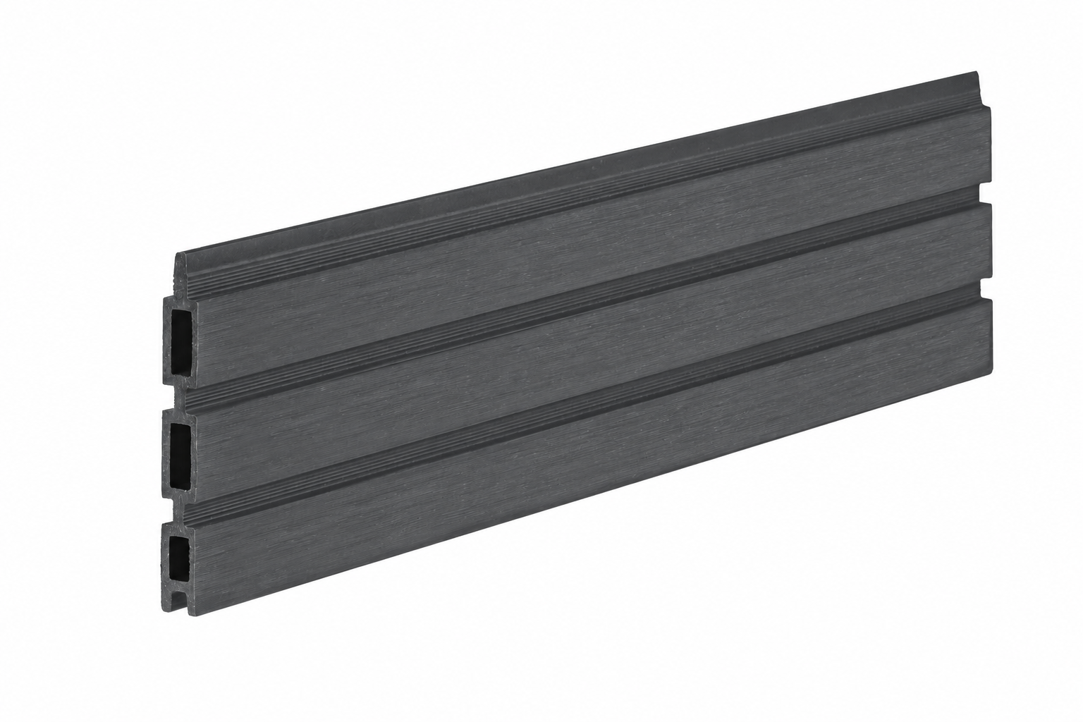 PuraFence™ Royal Slatted Composite Fence Board – Dark Grey