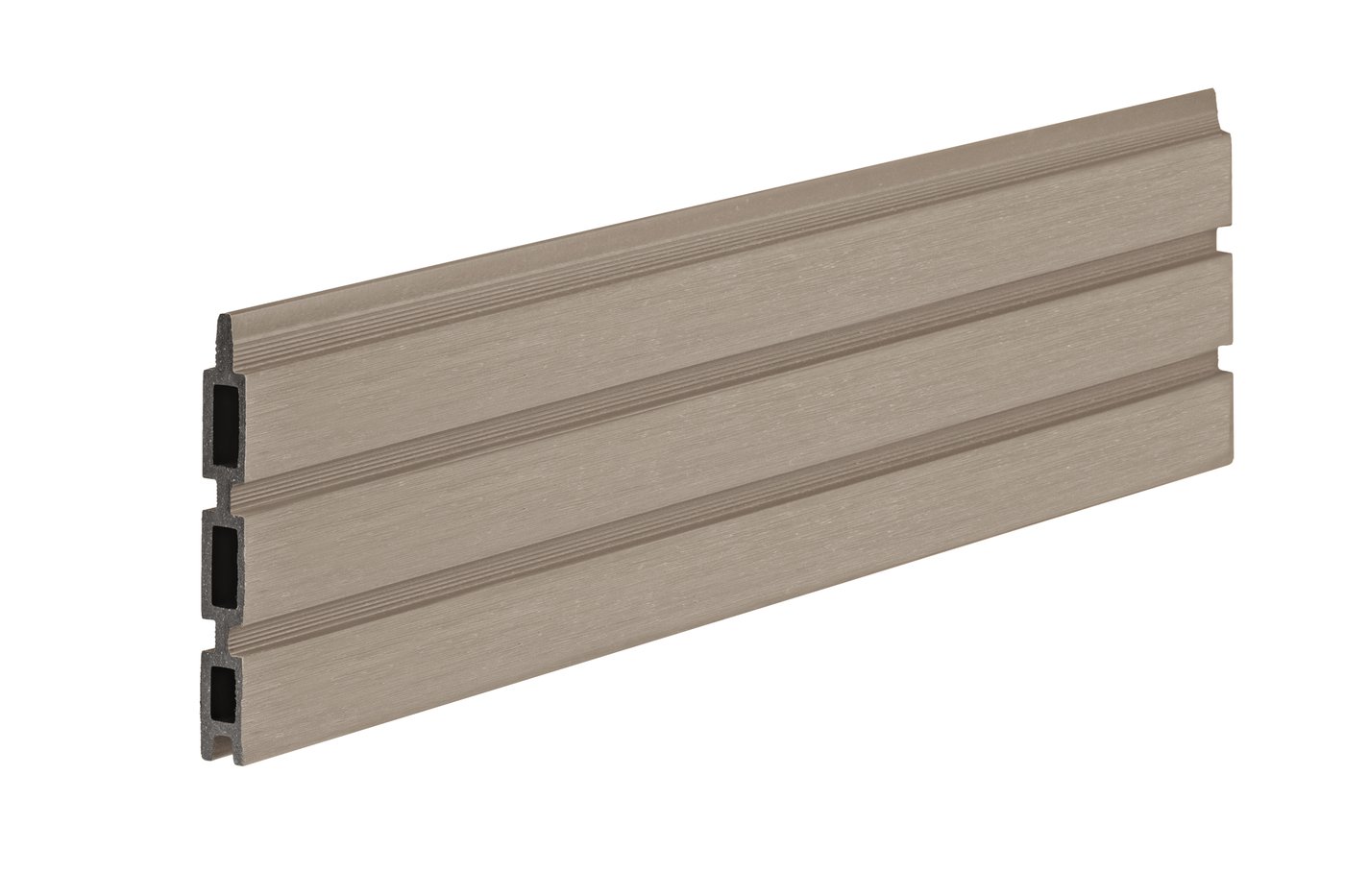 PuraFence™ Royal Slatted Composite Fence Board – Light Grey