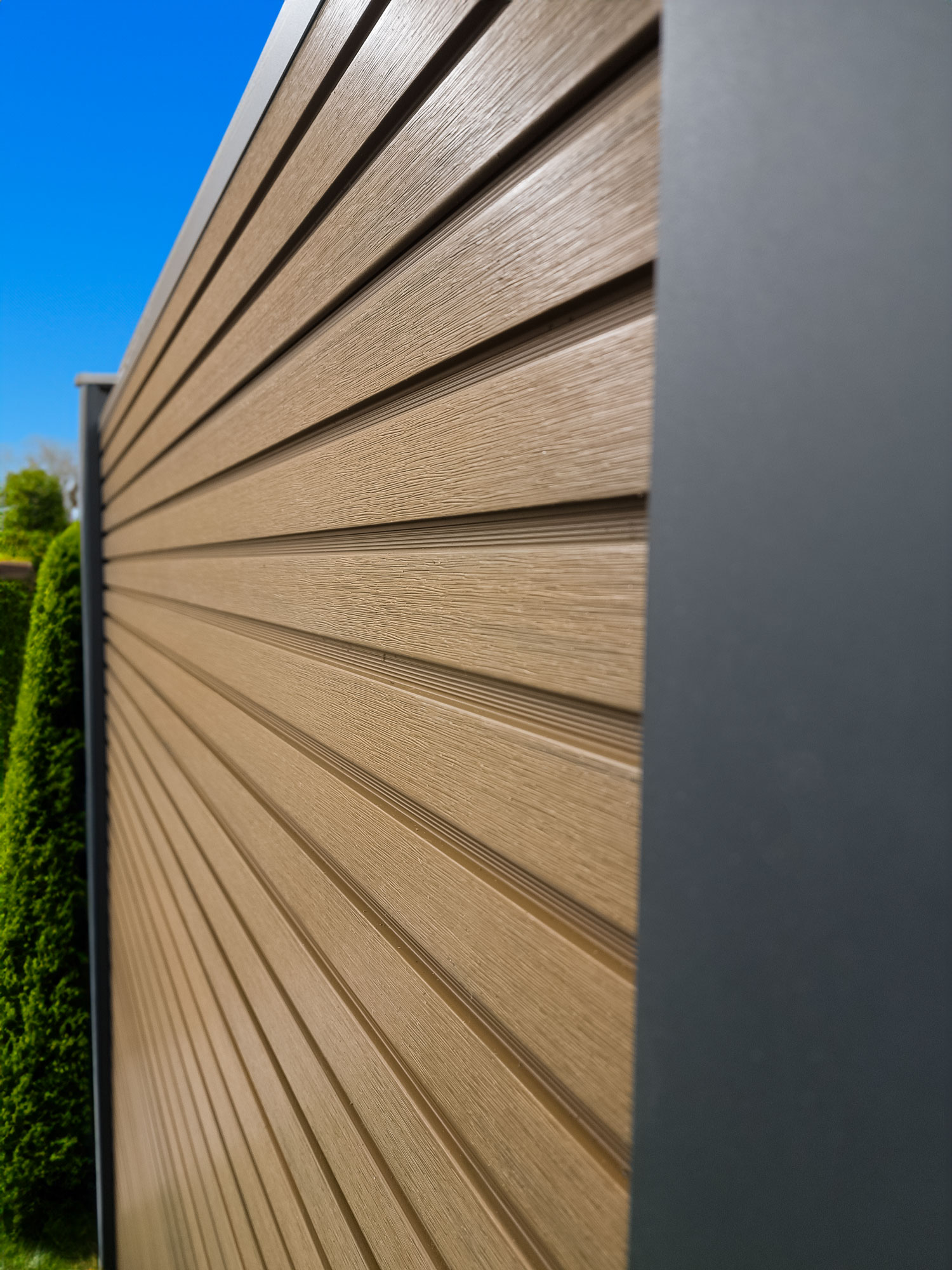 PURA SLATTED COMPOSITE FENCE PANELS TEAK 75x1900x1900mm | Composite ...
