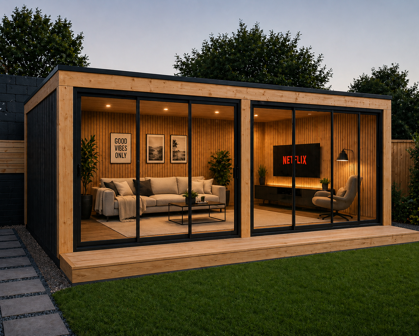 Outdoor Garden Room – Modern Range – 6000 x 3000