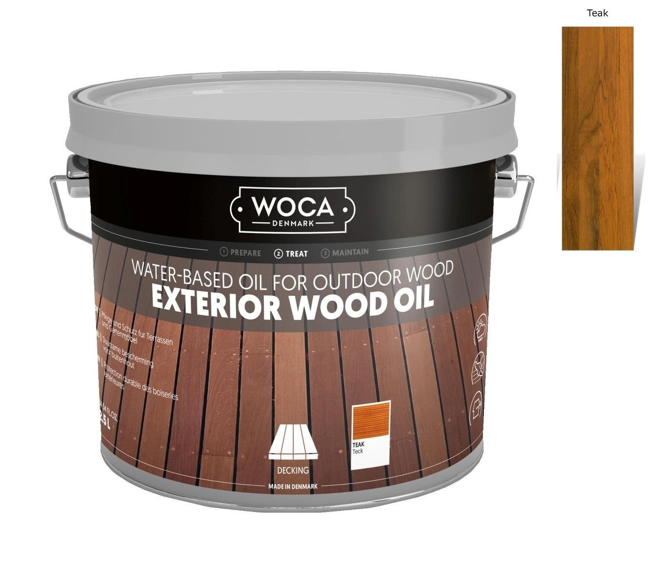 WOCA Exterior Wood Oil – Teak – 2.5 L