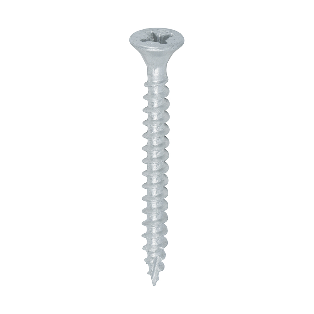 C2 Exterior Strong-Fix - PZ - Double Countersunk with Ribs - Twin-Cut - Silver 4.0 x 40