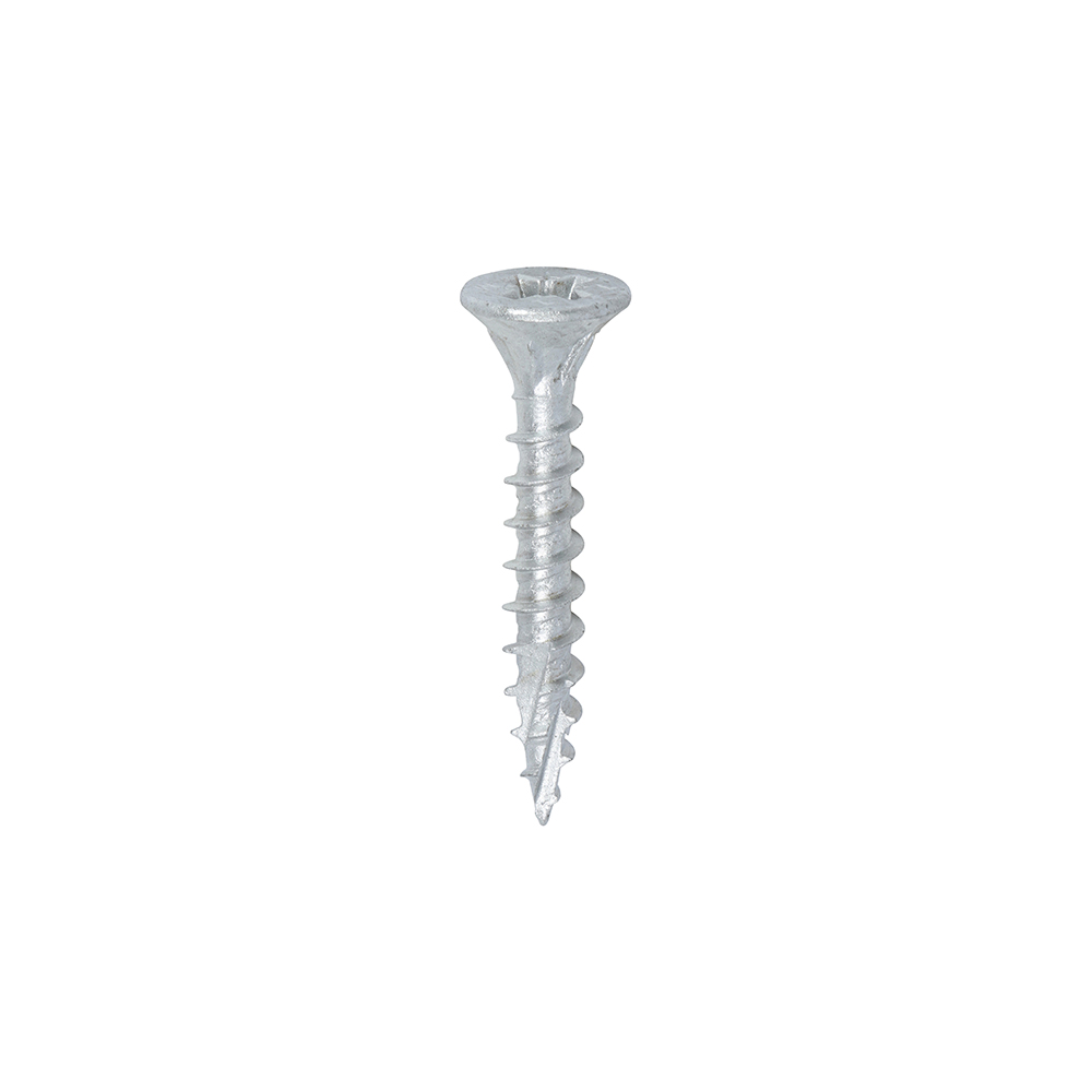 C2 Exterior Strong-Fix - PZ - Double Countersunk with Ribs - Twin-Cut - Silver 6.0 x 40