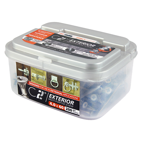 C2 Exterior Strong-Fix - PZ - Double Countersunk with Ribs - Twin-Cut - Silver 6.0 x 40 - 150 pieces - Image 3