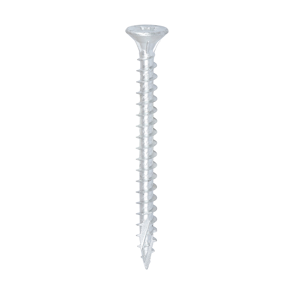 C2 Exterior Strong-Fix - PZ - Double Countersunk with Ribs - Twin-Cut - Silver 6.0 x 70