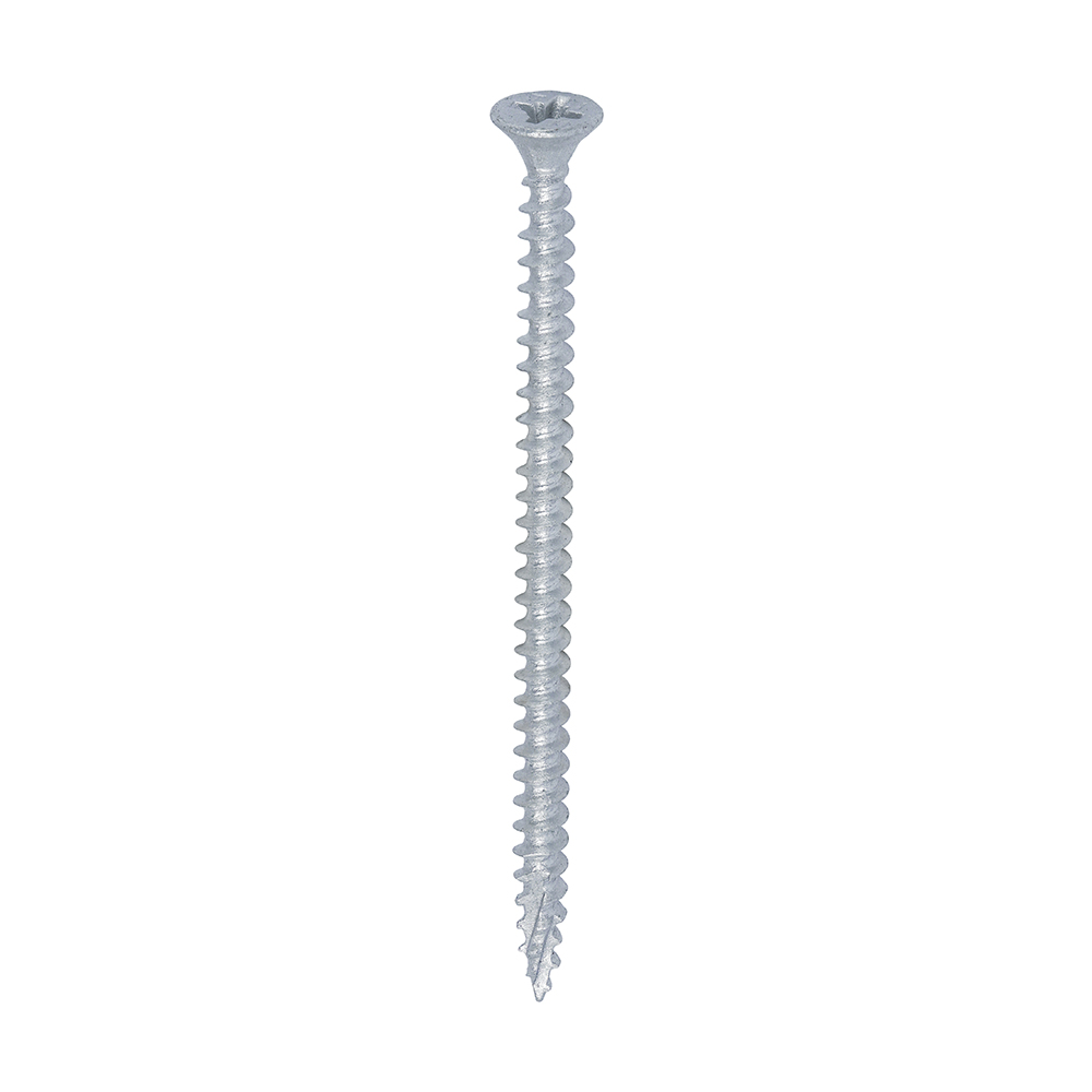 C2 Exterior Strong-Fix - PZ - Double Countersunk with Ribs - Twin-Cut - Silver 4.0 x 70