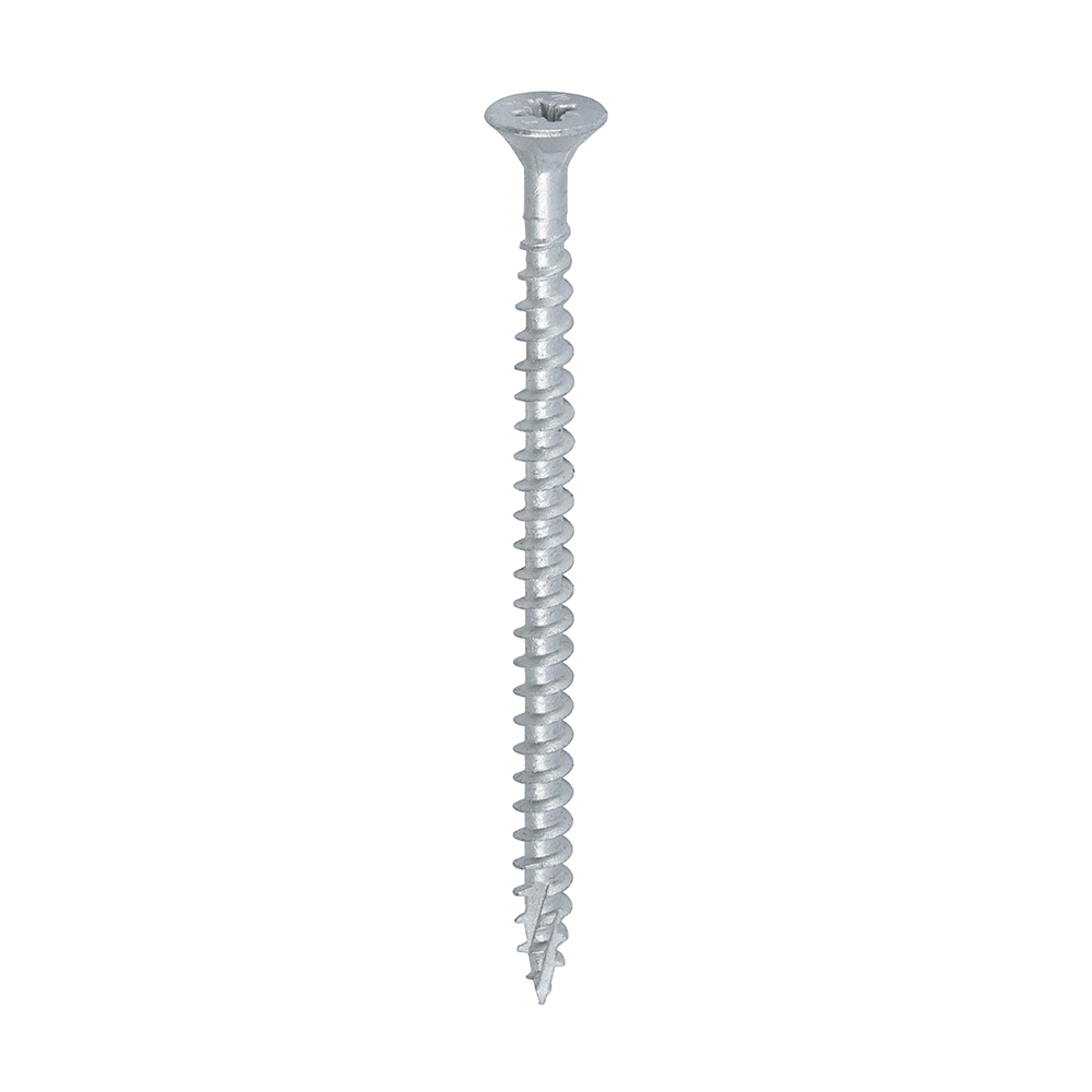 C2 Exterior Strong-Fix - PZ - Double Countersunk with Ribs - Twin-Cut - Silver 5.0 x 80