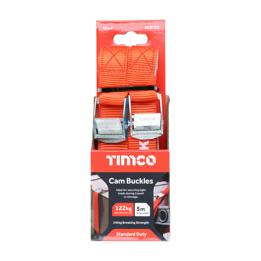 Cam Buckles - Standard Duty 5m x 25mm
