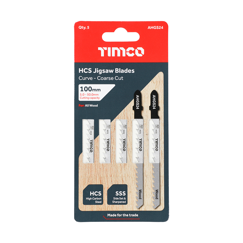 Jigsaw Blades - Wood Cutting - HCS Blades - T244D