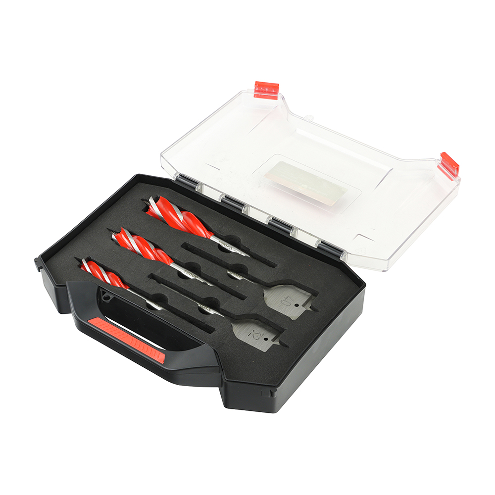 Carpenter's Speed Auger & Flat Wood Bit Kit 5pcs