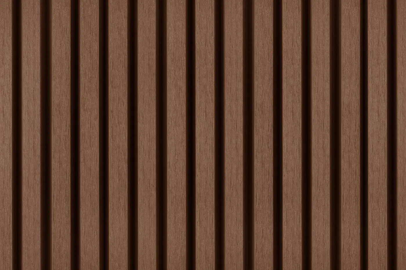 Textured teak wood finish PuraTech 30 Triple Profile Composite Cladding panel in 3900mm.