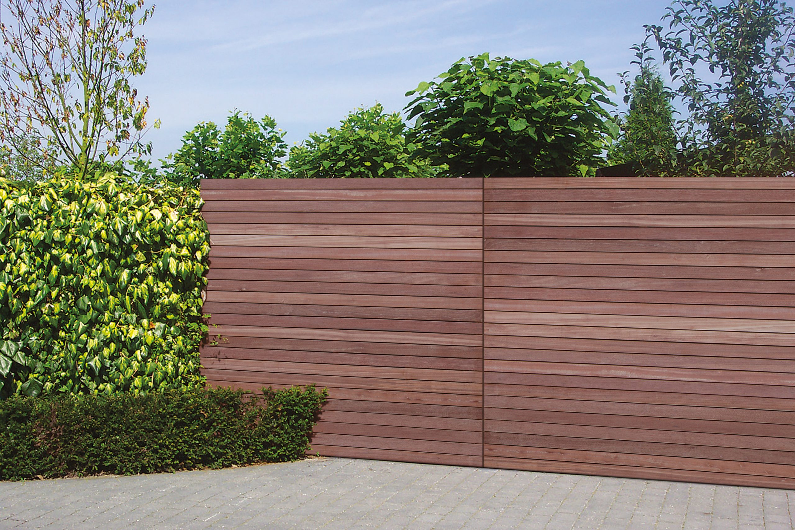 Hardwood Bankirai Fence Panel (Premium) – Slatted – 1800×1800 mm - Image 2