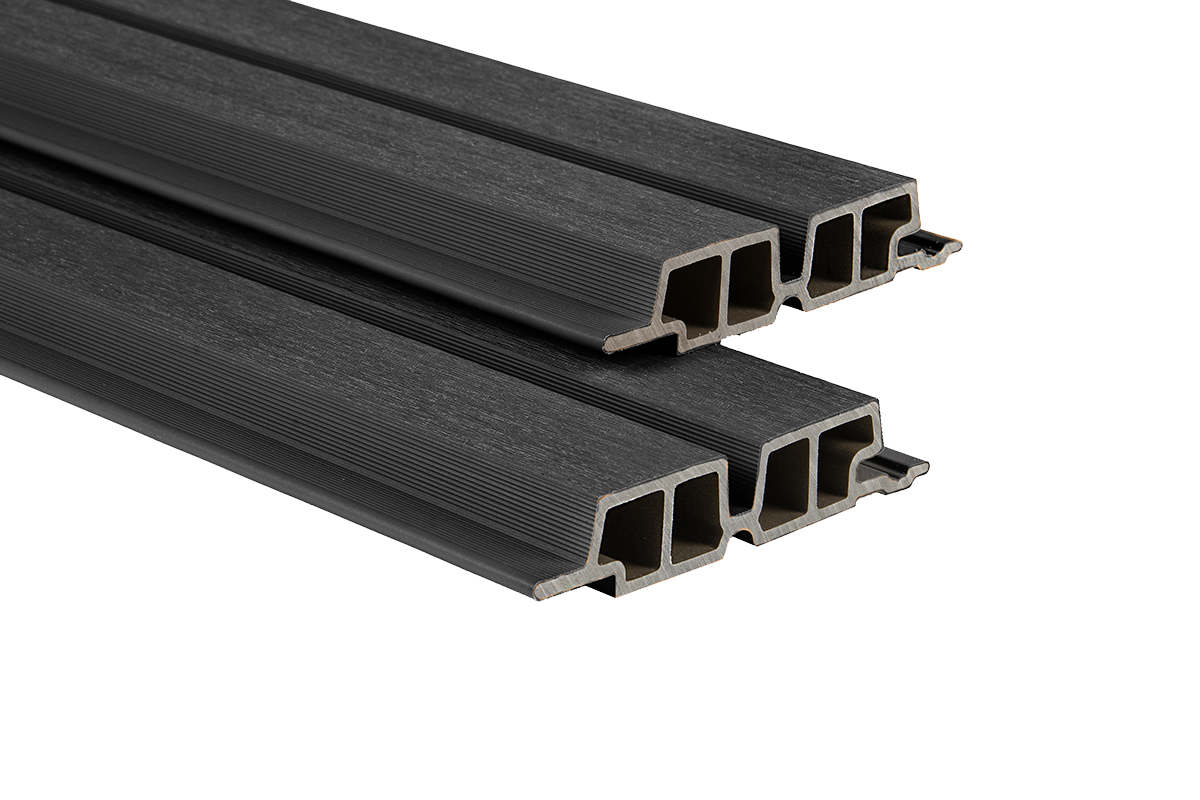 PuraTech™ 55 Double Profile Composite Cladding – Ebony Black – 3900 mm - Image 2