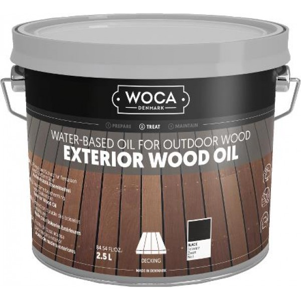 WOCA Exterior Wood Oil – Black – 2.5 L