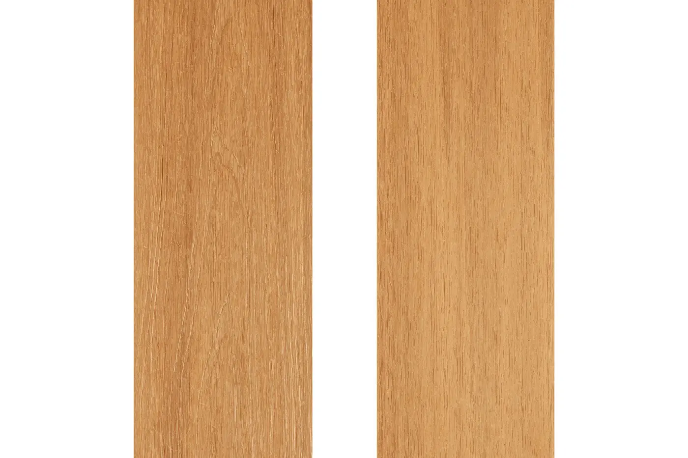 Top-down surface view of two PuraShield round hole co-extruded composite decking boards in Cedar showcasing natural looking wood grain textures.
