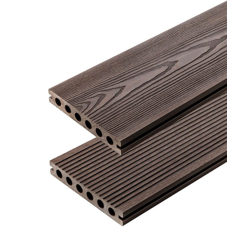 PuraPrime™ Round Hollow Composite Decking – Walnut