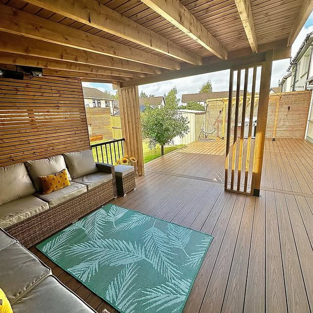 PuraShield™ Round Hole Co-Extruded Composite Decking – Teak – 3000 mm - Image 4