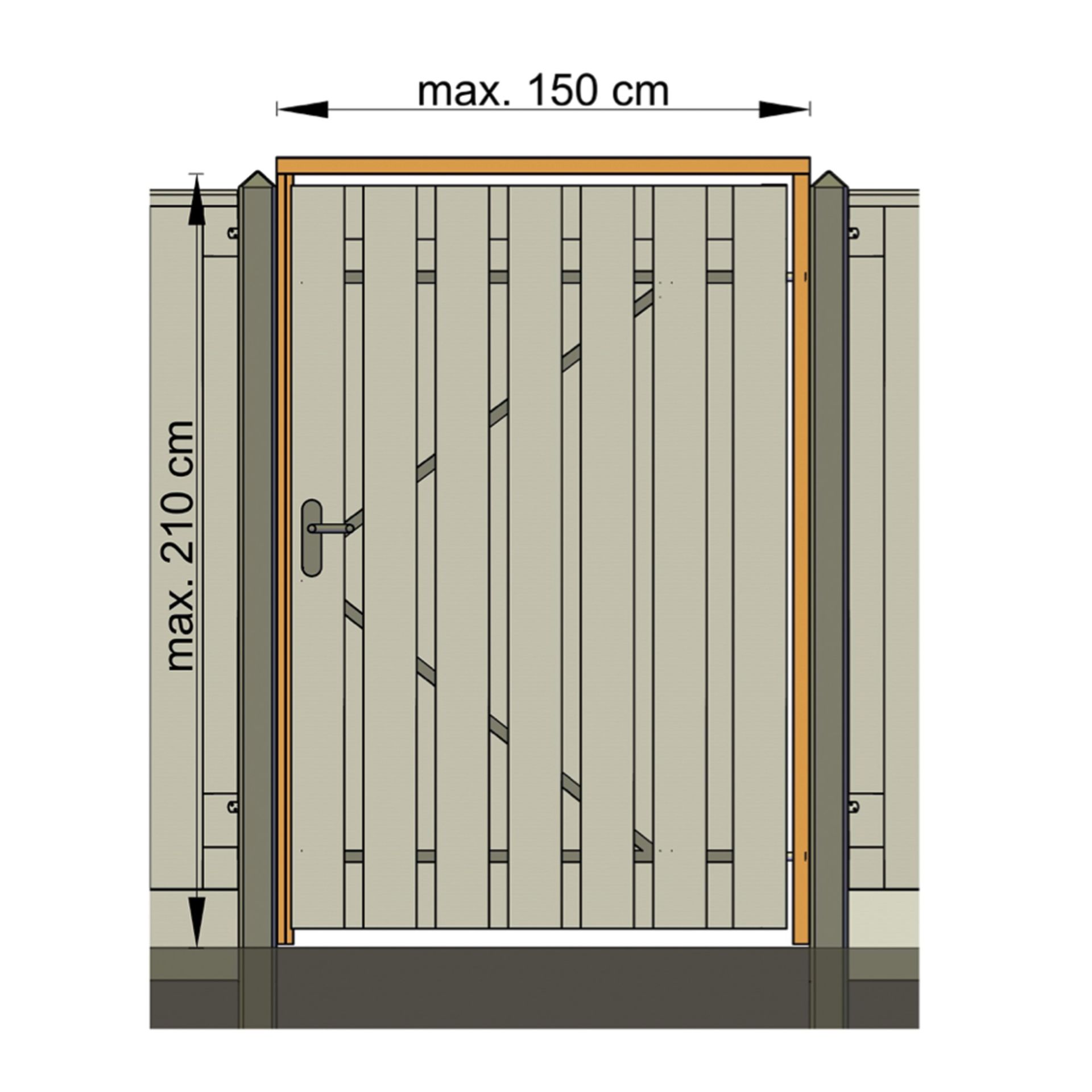 Hardwood Premium Garden Gate Frame (Stop Beam Included) - Image 2