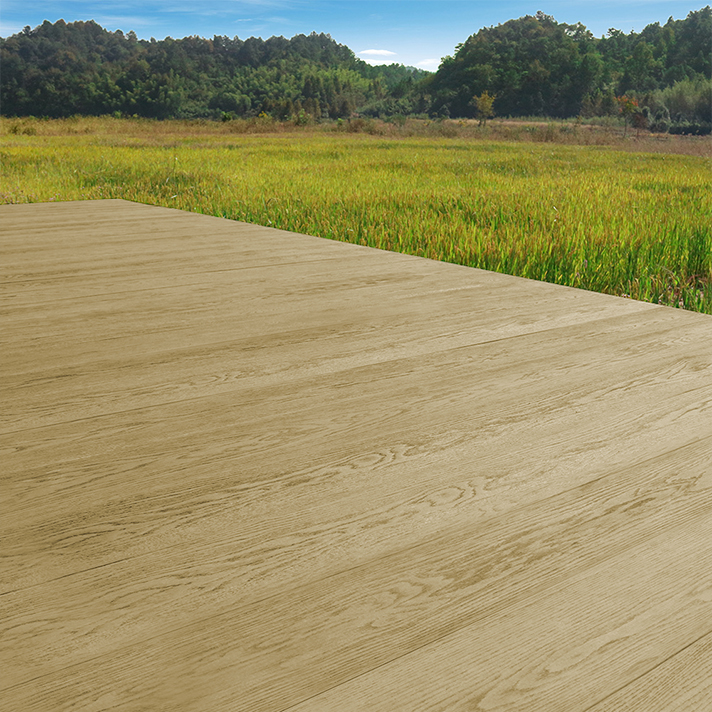 Puraboard™ Solid Composite Decking Board – Refined Grain – Golden Teak - Image 2