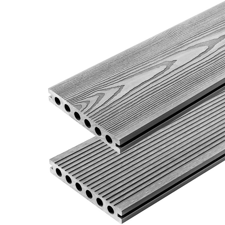 PuraPrime™ Round Hollow Composite Decking – Silver Ash
