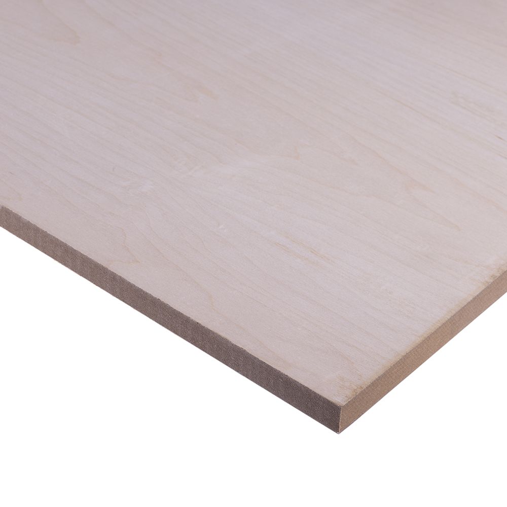 Veneered MDF Board – Maple – Crown - Cut, A/B Grade – 2440×1220 mm (8×4') – 19 mm