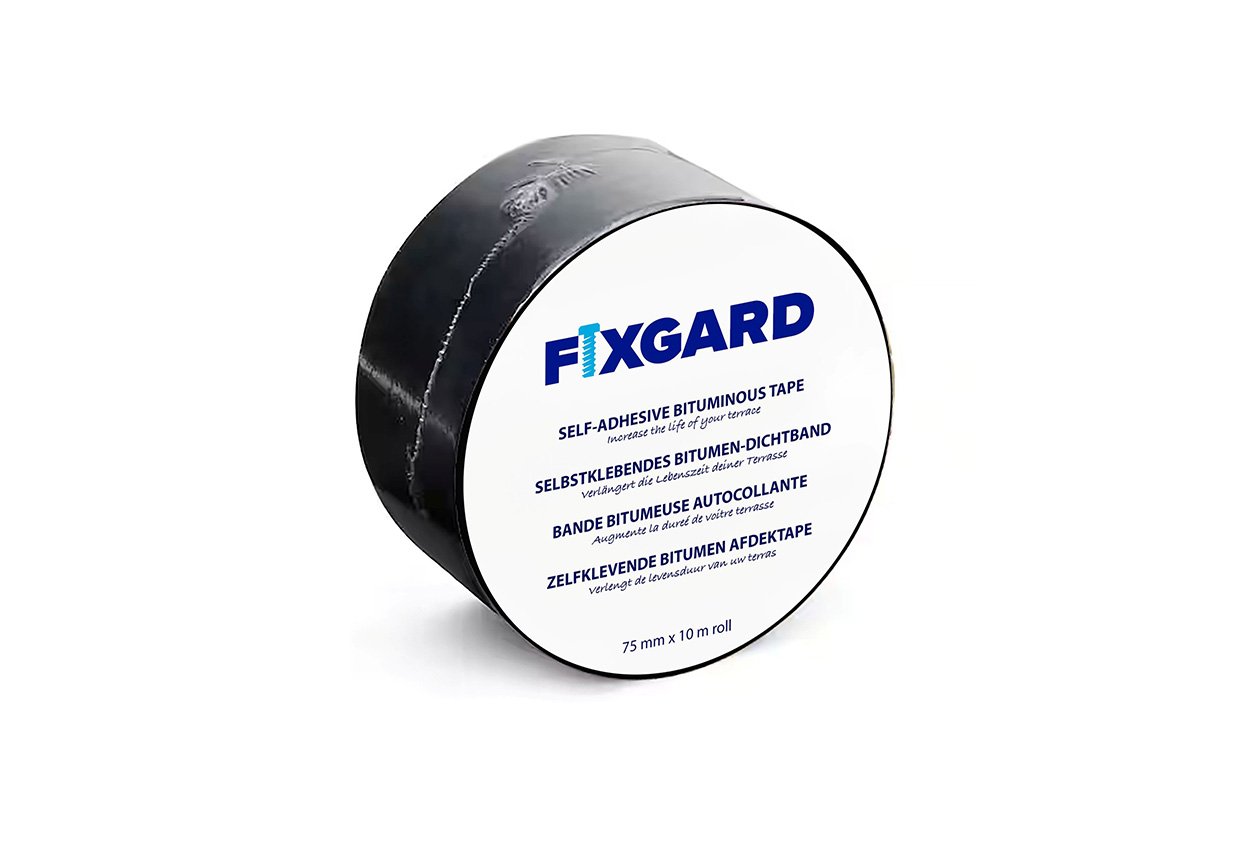 FixGard Bitumen Cover Tape – 75 mm x 10m – Self-Adhesive Joist Sealing Tape for Wooden Joists