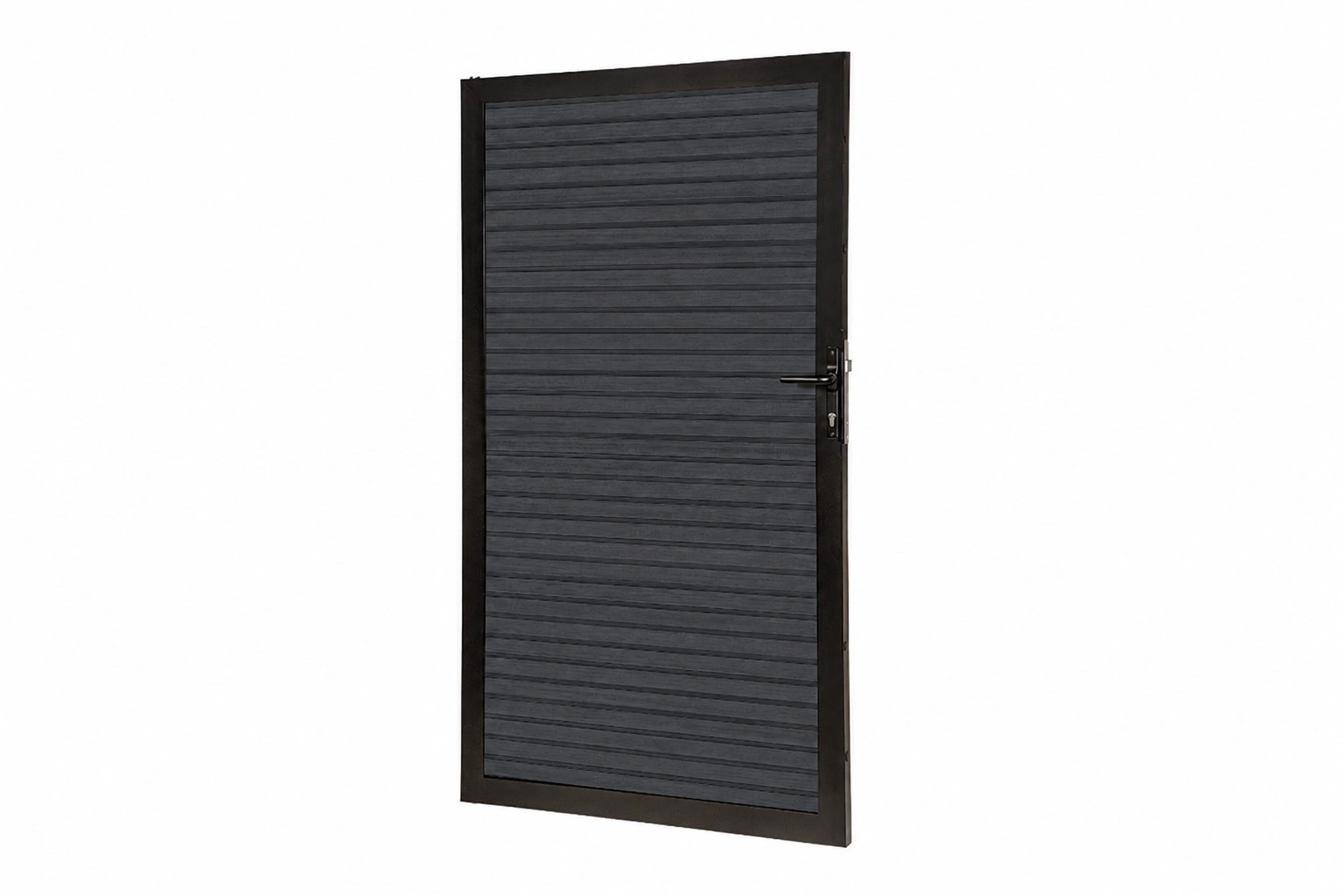 PuraFence™ Royal Slatted Composite Fencing Gate – Dark Grey