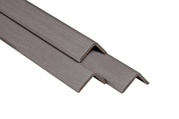 PuraFix co-extruded composite corner trim in Dark Grey for PuraShield decking and PuraShell cladding