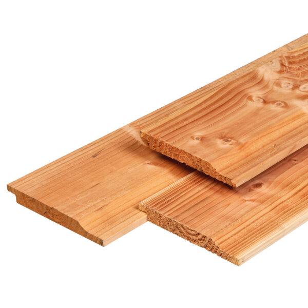 Douglas fir reversible shiplap cladding board, 145 by 18 mm