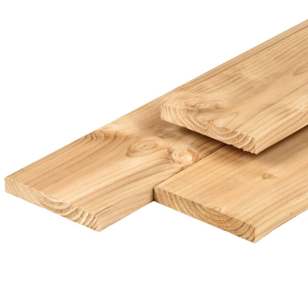 Planed oak timber board, 180 by 28 mm