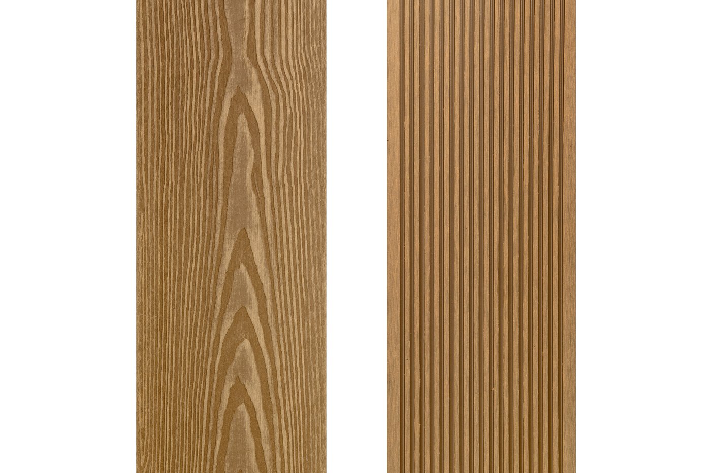 PuraPrime Round Hollow Composite Decking Board - Oak