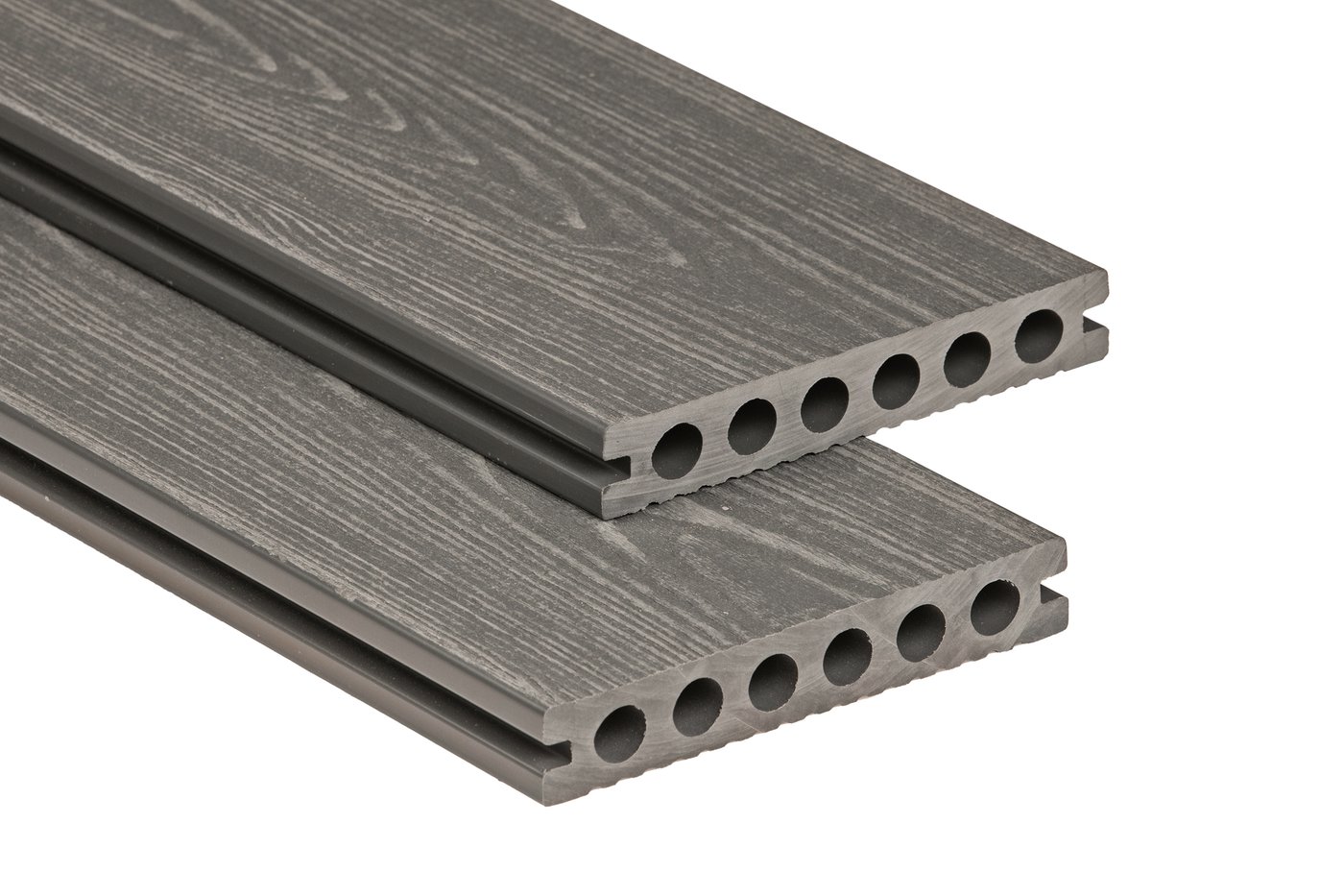 PuraPrime Round Hollow Composite Decking Board - Slate Grey