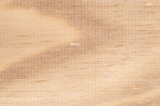 Accoya modified timber grain detail square showing pale honey colour and fine straight grain
