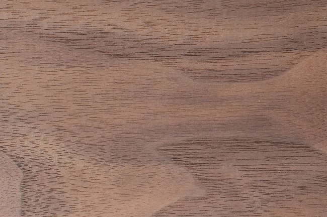 American black walnut hardwood grain detail square showing dark chocolate heartwood and straight close grain