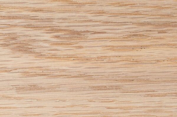 American white oak hardwood grain detail square showing pale straight grain and medullary ray fleck