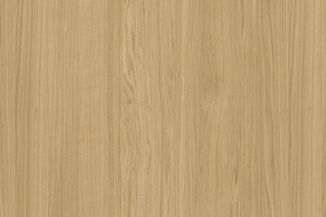 Querkus Allegro oak veneered MDF sheet grain detail showing warm honey colour and visible board joints